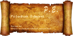 Polednak Edmond névjegykártya